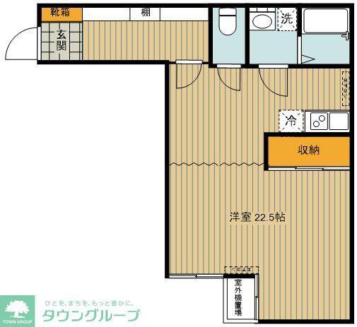 バウムハウス本宿(ワンルーム/2階)の間取り写真