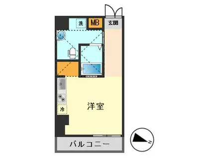 レイオーバー金町(ワンルーム/4階)の間取り写真