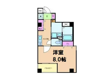 エミネンスワン(1K/5階)の間取り写真