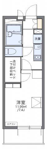 レオパレスサングロアール(1K/3階)の間取り写真