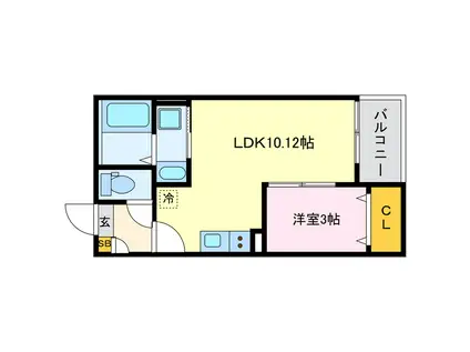 JACK HISHIIKE I(1LDK/1階)の間取り写真