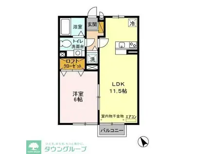 プチエトワール(1LDK/2階)の間取り写真