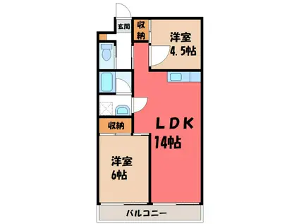 武藤ハイツ(3DK/2階)の間取り写真