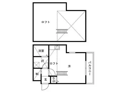 ソレイユ貝塚(ワンルーム/2階)の間取り写真