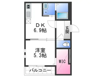 フジパレス北新金屋丁(1DK/3階)の間取り写真
