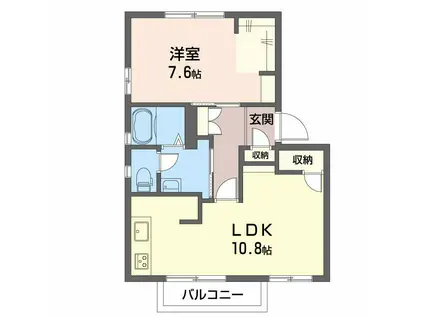 グレイス小杉(1LDK/2階)の間取り写真
