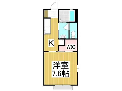 ヴィラ・エトワール A棟(1K/1階)の間取り写真