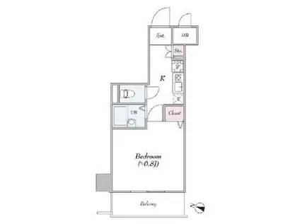 ガラ・ステージ国分寺(1K/4階)の間取り写真