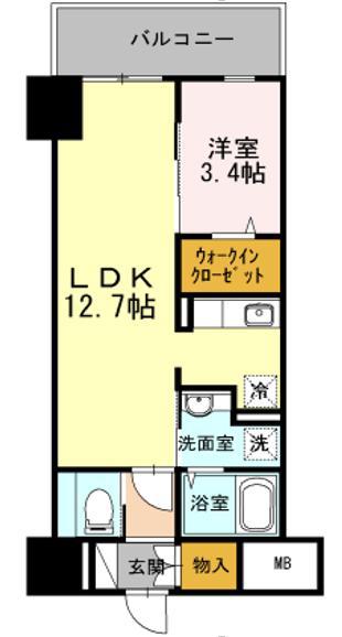 LASANTE梅田北(1LDK/7階)の間取り写真