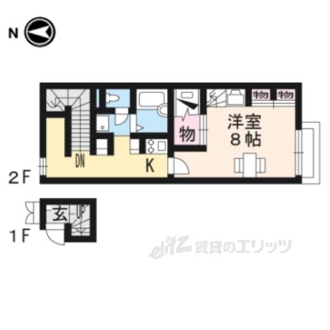 レオパレス宮司東(1K/2階)の間取り写真