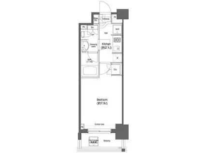 コンフォリア三田イースト(1K/5階)の間取り写真