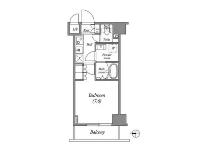 GRAN PASEO両国ノース(1K/6階)の間取り写真