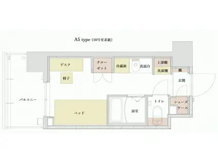 かわしん百合丘ビル(ワンルーム/3階)の間取り写真