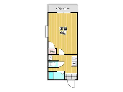 アリエス城野(1K/8階)の間取り写真