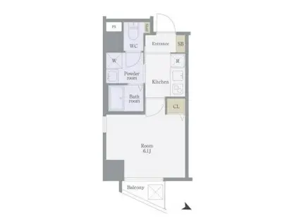 アイフェリーク神田(1K/5階)の間取り写真