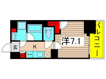 ORSUS UMEJIMA(1K/1階)の間取り写真