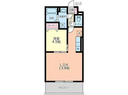 埼玉新都市交通伊奈線 鉄道博物館駅 徒歩14分 3階建 築17年(1LDK/2階)の間取り写真