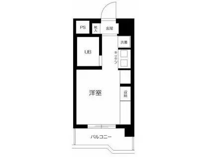 スカイコート明大前第2(ワンルーム/3階)の間取り写真