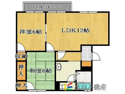 プレジデント正弥I(2LDK/2階)の間取り写真