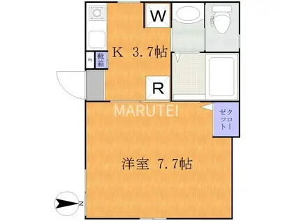 ＪＲ南武線 武蔵新城駅 徒歩4分 3階建 新築(1K/3階)の間取り写真