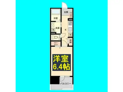 WILLDO 太閤通(1K/13階)の間取り写真