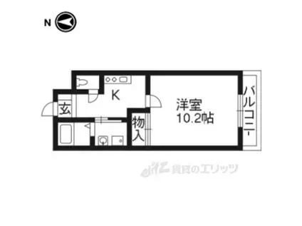 メゾン澤野井(1K/2階)の間取り写真