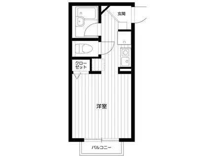 エクレール町屋(1K/1階)の間取り写真