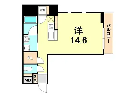 KAISEI神戸北野町(ワンルーム/1階)の間取り写真