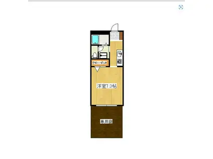 フォブール21(1K/1階)の間取り写真