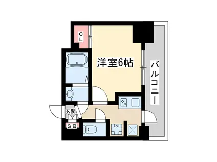 セレニテ新大阪カルム(1K/15階)の間取り写真