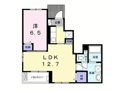 サンシャインVI(1LDK/1階)の間取り写真