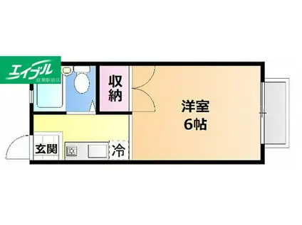 CLEO・旭川(1K/1階)の間取り写真