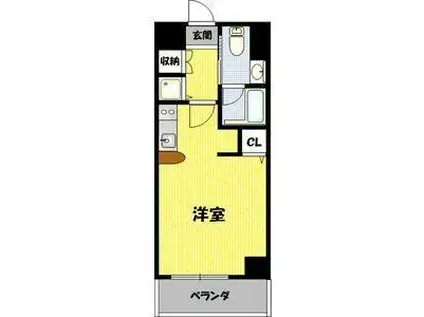 IZUMI(ワンルーム/7階)の間取り写真