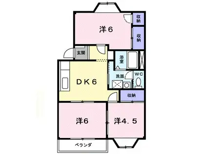 メゾンビレッジN・K(3DK/1階)の間取り写真
