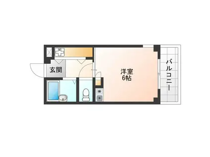 ルヴァン大開(ワンルーム/3階)の間取り写真