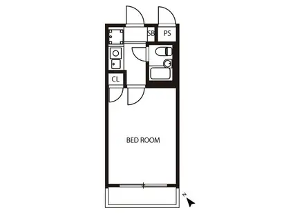 ワコーレリバーサイド多摩川II(1K/4階)の間取り写真