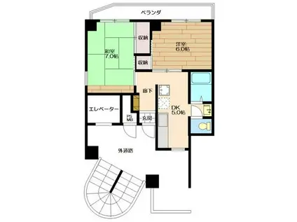 青木ビル(2DK/3階)の間取り写真