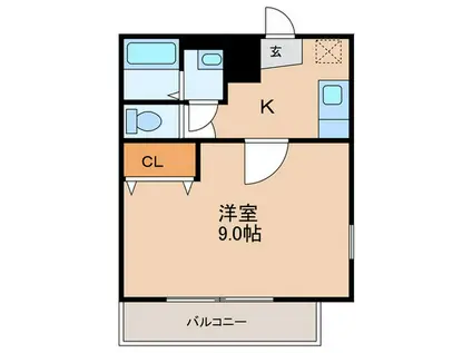 EVER GREEN 66(1K/3階)の間取り写真