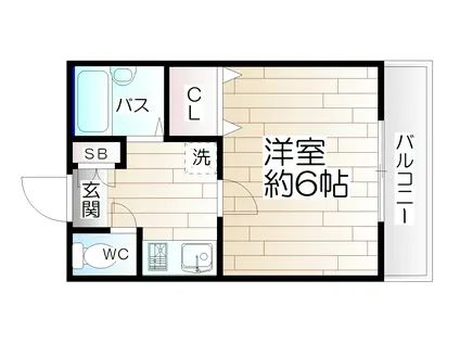 リッチハイツ(1K/2階)の間取り写真