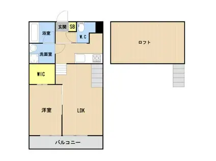 FAMILY STAGE 香椎駅東(1LDK/2階)の間取り写真