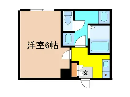 レガーレ谷町(1K/2階)の間取り写真