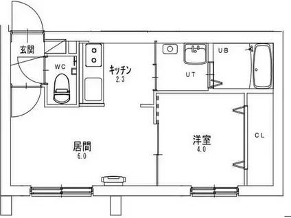 ウェリナ幌平橋(1LDK/3階)の間取り写真