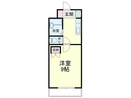 ラルフローレI(1K/2階)の間取り写真