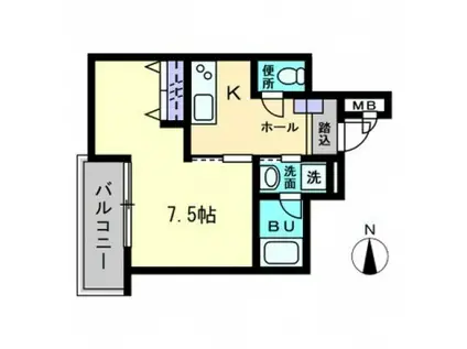 MAISON DE QUATRE III(1K/2階)の間取り写真