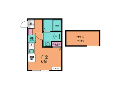 ファインパーク金沢八景B(ワンルーム/1階)の間取り写真