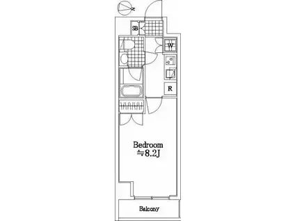 ラグジュアリーアパートメント赤羽西♯02(1K/2階)の間取り写真