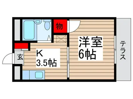 メゾン・ド・ベル(1K/2階)の間取り写真