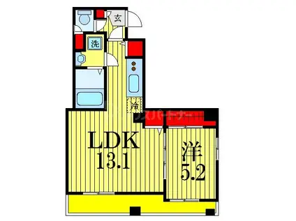 スペランザ新検見川(1LDK/7階)の間取り写真