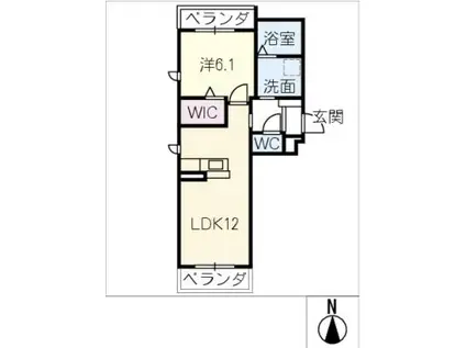 BEREO MISONO(1LDK/2階)の間取り写真