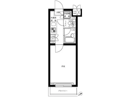 ルーブル蒲田南(1K/5階)の間取り写真